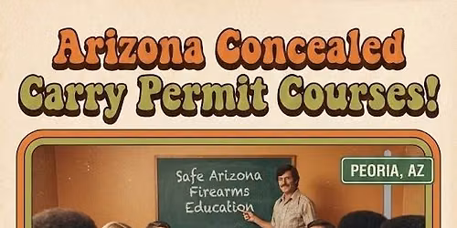 $20 Multi-state recognized Concealed Carry Permit Coming to peoria! (Special weekend pricing)