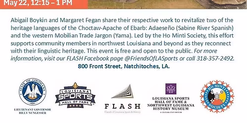 Lunchtime Lagniappe "Restoring our Languages"