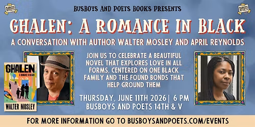 GHALEN: A ROMANCE IN BLACK | A Busboys and Poets Books Presentation