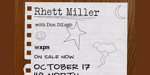 WXPN Welcomes: Rhett Miller at 118 North 10\/17