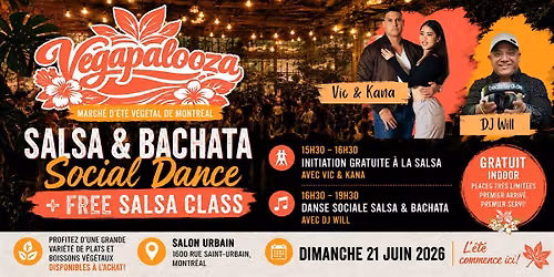 Salsa & Bachata Social Dance +Free Salsa Class |Vegapalooza Summer Market