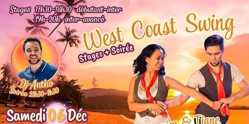 Soir\u00e9e West Coast Swing samedi 6 d\u00e9cembre