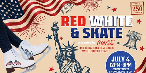 Red White & Skate Theme Skate 