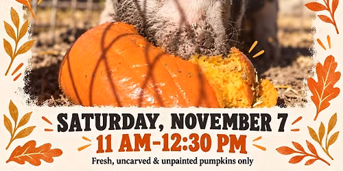 Annual Pumpkin Smash and Rescued Animal Snuggle
