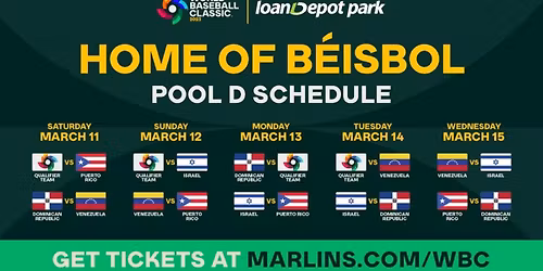 World Baseball Classic Pool D - Game 1 at loanDepot Park