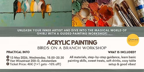 Birds on a Branch Acrylic Painting Workshop