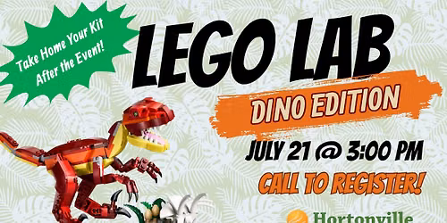 Registration Required- Lego Lab - Dino Edition