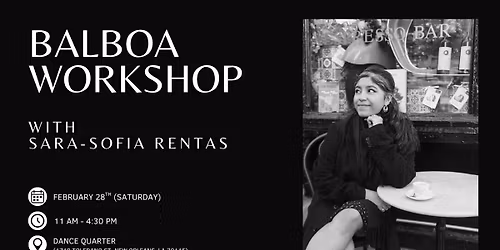 Balboa Workshop with Sara-Sofia Rentas