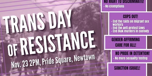 Trans Day of Resistance Rally 2025