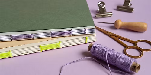 Notizbuch mit offener Langstichheftung