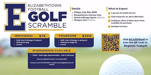 3rd Annual Elizabethtown Football Golf Scramble