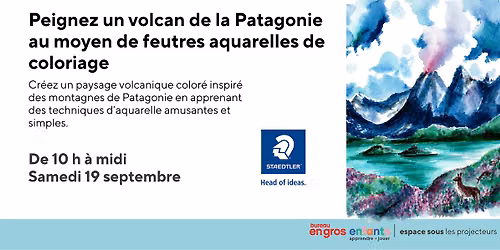 Peignez un volcan de la Patagonie \u00e0 Bureau en Gros magasin 88