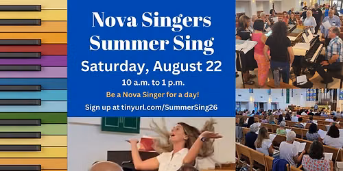 Nova Singers Summer Sing and Auditions