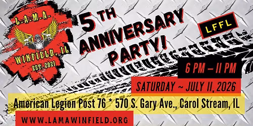 LAMA WINFIELD 5th ANNIVERSARY PARTY