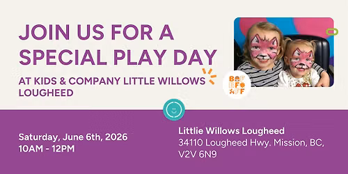 Special Play Day at Kids & Company Little Willows Lougheed