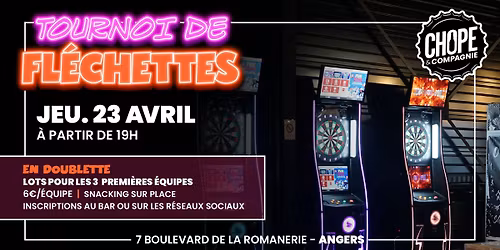 TOURNOI DE FL\u00c9CHETTES \ud83c\udfaf \/\/ Chope & Compagnie