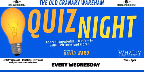 Wednesday Night Quiz @The Old Granary
