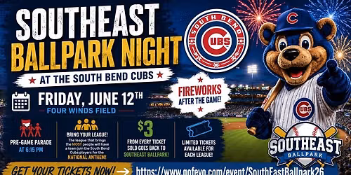 Southeast Ballpark Night at South Bend Cubs