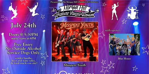 Friday Night Music Series: Misspent Youth with opener Blue House