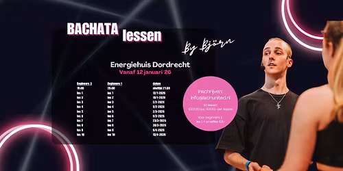BACHATA DANSLESSEN ENERGIEHUIS DORDRECHT 12JAN'26