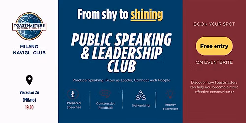 Public Speaking & Leadership - Toastmasters Milano Navigli