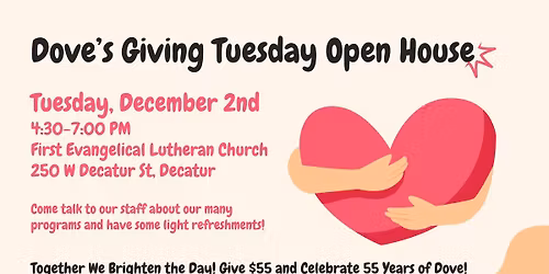 Dove's Giving Tuesday Open House