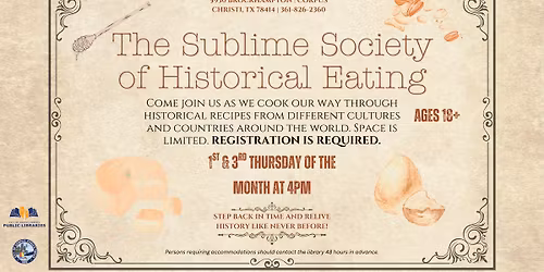 The Sublime Society of Historical Eating