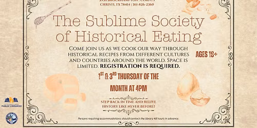 The Sublime Society of Historical Eating