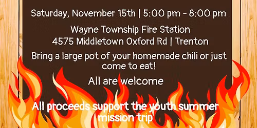 Jacksonburg Church Community Chili Cook-Off