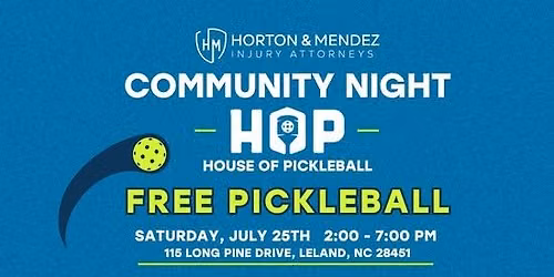 Community Night at the House of Pickleball: FREE PICKLEBALL