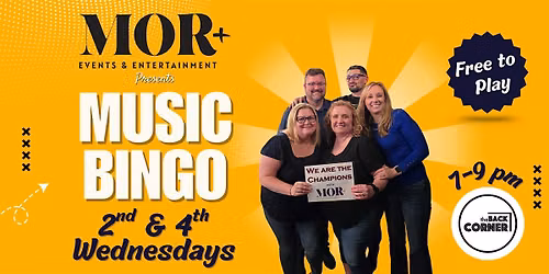 MOR+ Music Bingo @ The Back Corner