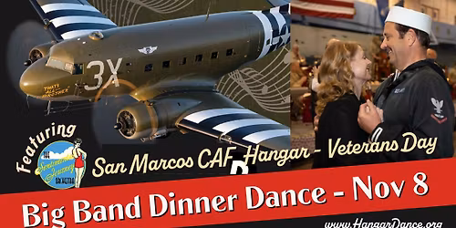 Nov 8 - Veterans Day Big Band Dinner & Hangar Dance