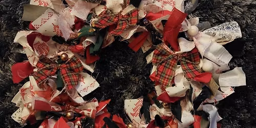 Christmas rag wreath making workshop