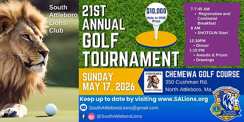 South Attleboro Lions 21st Anniversary Golf Tournament