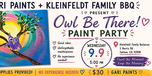 Owl be there ! Paint party !