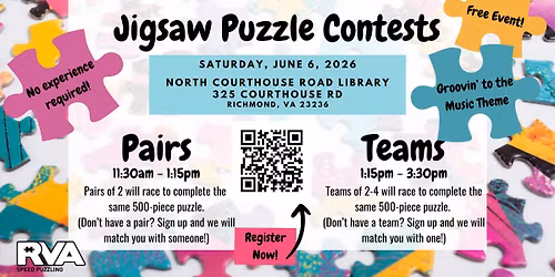 June 6th Pairs & Team Jigsaw Puzzle Event