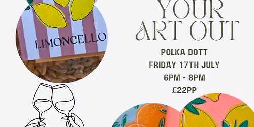 Paint & Sip Mediterranean Inspired Evening 17th July 6pm - 8pm with option to add Graze Box