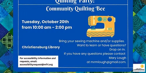 Quilting Party: Community Quilting Bee