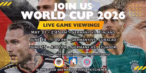 LIVE WORLD CUP VIEWING - GERMANY GAMES