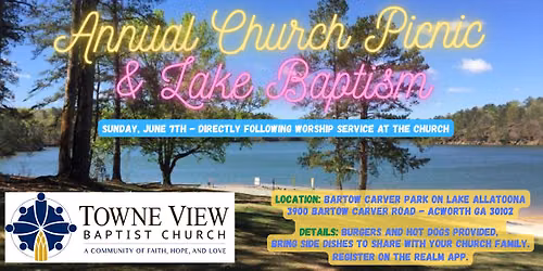 Annual Church Picnic & Lake Baptism