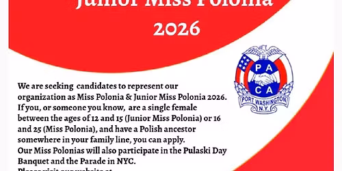 Miss polonia and junior miss polonia applications due