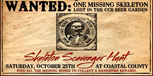 Skeleton Scavenger Hunt in the CCB Beer Garden
