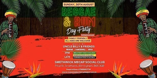 Reggae &amp; Rum BBQ Day Party (Birmingham)