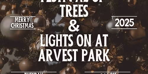 2025 Festival of Trees & Lights on at Arvest Park