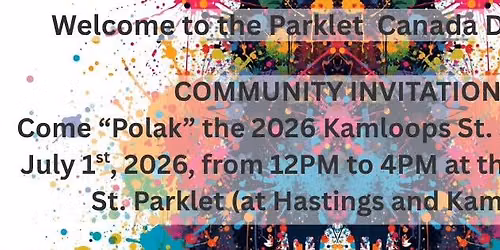 Paint and Jam - "Polak" the Kamloops St. Parklet piano and party