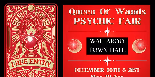 Queen of Wands Psychic Fair - COPPER COAST \u2728\ud83d\udd2e\u2728