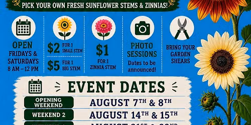 U-Pick Sunflowers & Zinnias Event