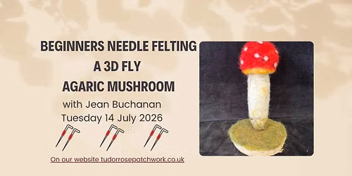 Beginners Needle Felting - 3D Fly Agaric Mushroom