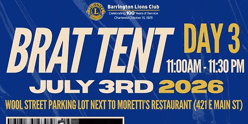 Barrington Lions Club Family Brat Tent