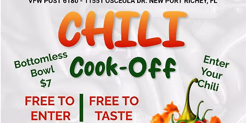 Suncoast Brotherhood 15th Annual Chili Cook Off - $500 for first place